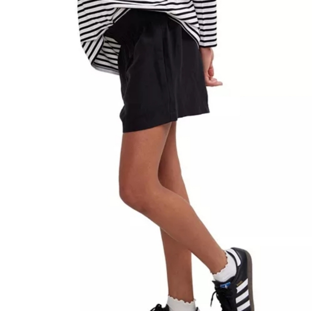 Hatch Under the Bump Maternity Black Linen Shorts Postpartum Medium - Picture 2 of 7